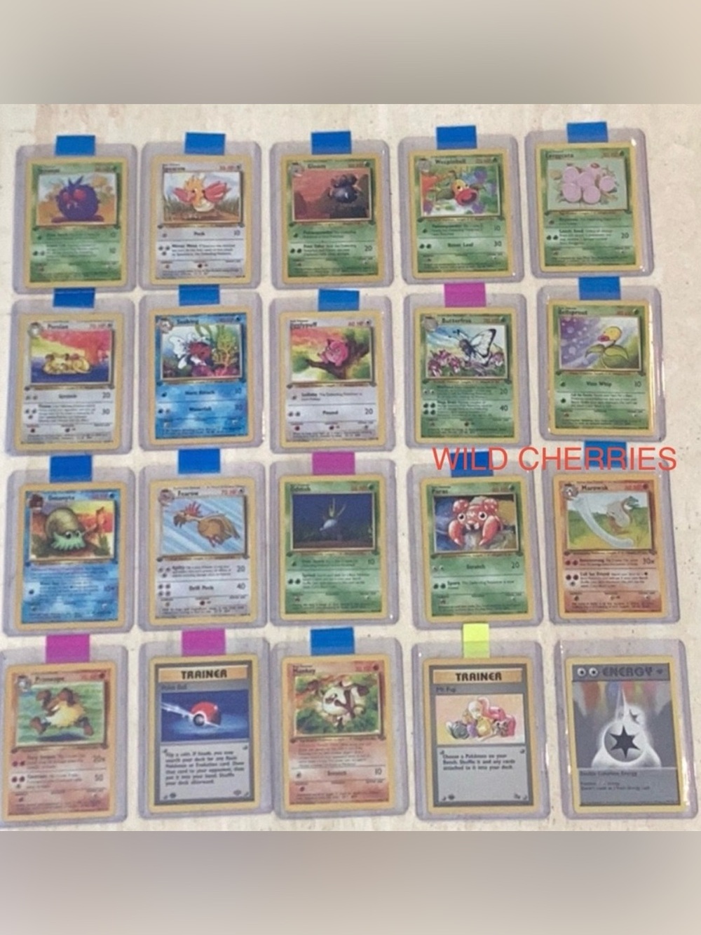 1999 Pokemon 1st Edition Cards Lot Of 20 Assorted Binder Collection Card Jungle